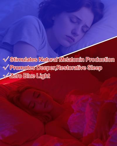 Lámpara de Luz Roja Finezeal 670nm para Dormir - Sin Luz Azul, Recargable, Portátil y Regulable, Lámpara Roja y Ámbar 1500K para Dormitorio y Camping - imagen 3