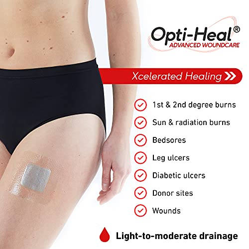 Dressing Hidratante Multiusos Neo G Opti-Heal - Almohadillas de Hidrogel para Manejo Avanzado de Heridas - 4 Pzs 4 x 4 para Úlceras, Llagas y - imagen 3