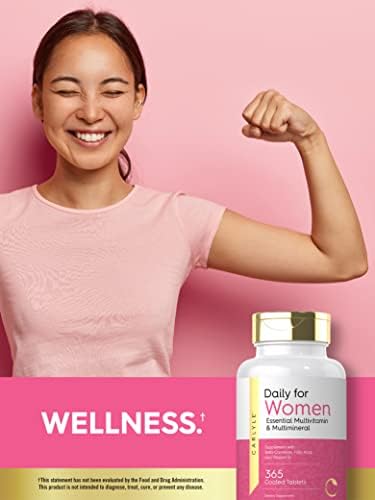 Carlyle Multivitamínico y Multimineral para Mujeres | 365 Tabletas | Suplemento Diario con Beta-Caroteno, Ácido Fólico y Vitamina D | Sin OGM, - imagen 6