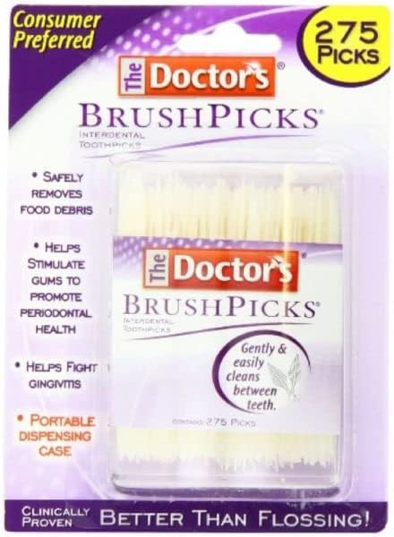 Palillos Interdentales The Doctor's BrushPicks, 275 Piezas (Paquete de 5), Cuidado de Encías, Limpieza Dental, Estuche Portátil - imagen 2