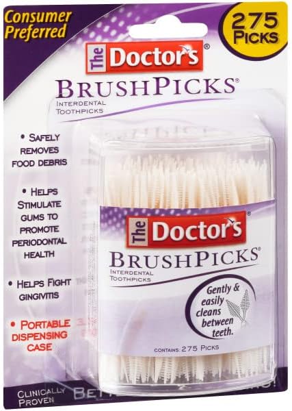 Palillos Interdentales The Doctor's BrushPicks, 275 Piezas (Paquete de 5), Cuidado de Encías, Limpieza Dental, Estuche Portátil - imagen 5