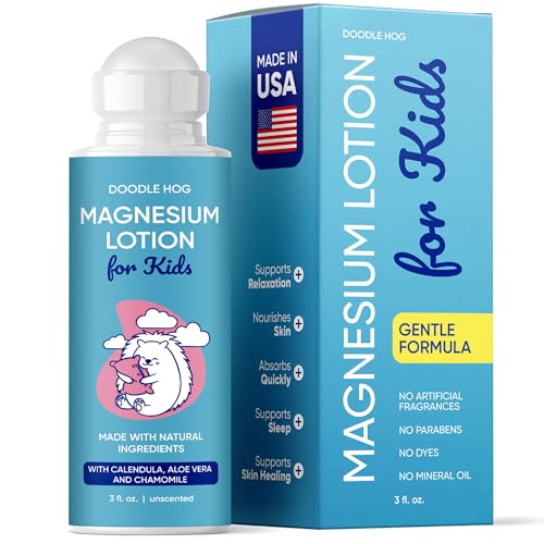 Loción de Magnesio DOODLE HOG para Niños, con Caléndula, Aloe Vera y Manzanilla, Ideal para Dormir, Aplicación en Roll-On, 3 fl oz, Hecho en EE. UU. - imagen 1