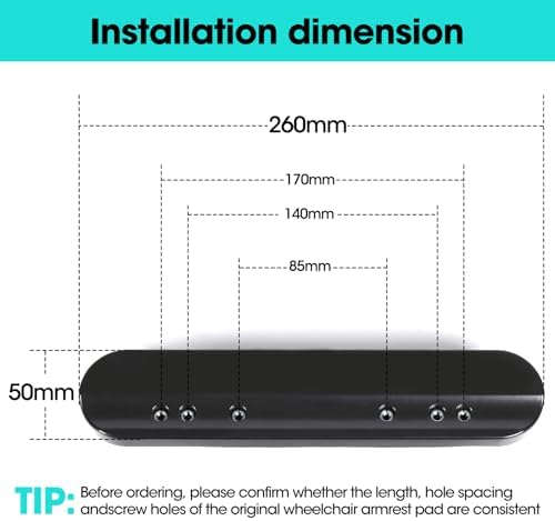 Almohadillas para Reposabrazos de Silla de Ruedas - Cojines de Espuma Premium, Ajuste Universal para Partes de Sillas Drive/Invacare/Medline, - imagen 2