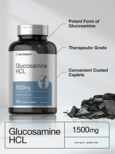 Horbäach Glucosamina HCL | 1500mg | 120 Tabletas | Suplemento Libre de OGM y Gluten - imagen 3