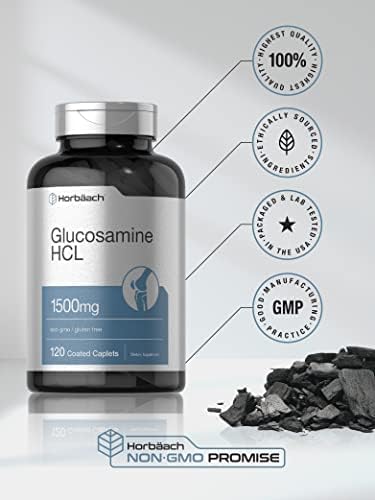 Horbäach Glucosamina HCL | 1500mg | 120 Tabletas | Suplemento Libre de OGM y Gluten - imagen 5