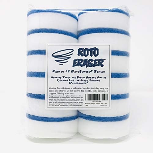 Paquete de Refil RotoEraser de 12 | Esponjas de Limpieza Mágica a Batería | Almohadillas de Melamina de Alta Densidad y Accesorio para Taladro para - imagen 1