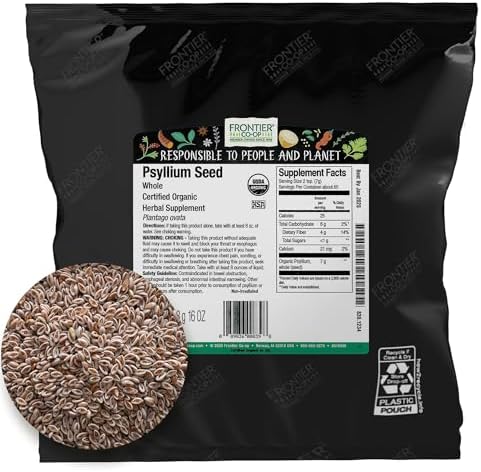 Semilla de Psyllium Orgánica Entera Frontier Co-op 1 lb - imagen 1
