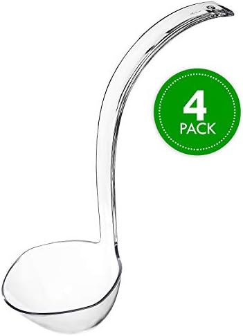 Cucharón Desechable de Plástico Plasticpro para Sopa/Ponche, Utensilios de Servicio Resistentes, Paquete de 4 Transparentes - imagen 6