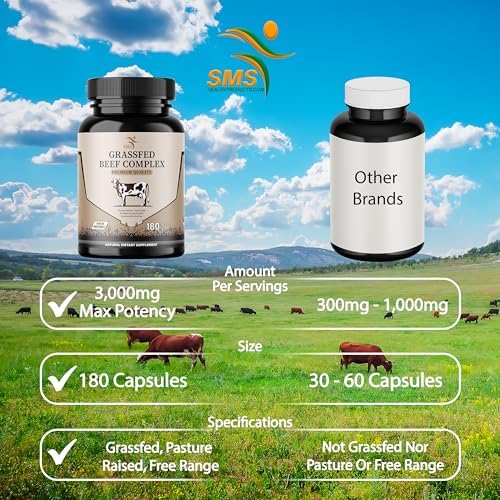 Suplemento de Órganos de Res - Alimentado con Pasto y Criado en Pastoreo - Bienestar Total y Rendimiento, Complejo de Órganos con 3000mg de Hígado, - imagen 5