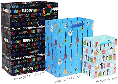 Juego de 12 Bolsas de Regalo para Cumpleaños, Tamaños Grande, Mediano y Pequeño, para Niños, Niñas, Mujeres y Hombres - imagen 5