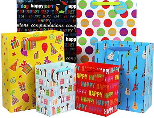 Juego de 12 Bolsas de Regalo para Cumpleaños, Tamaños Grande, Mediano y Pequeño, para Niños, Niñas, Mujeres y Hombres - imagen 8