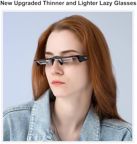 Gafas de lectura okcsc Lazy, ligeras y delgadas, con prisma de 90° para ver TV o leer acostado. Gafas HD para mayor comodidad. - imagen 5