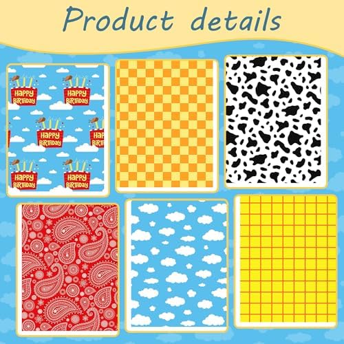 Papel de Regalo LaVenty para Fiesta de Cumpleaños, Diseño Vaquero, Decoración DIY para Manualidades en el Desierto - imagen 7