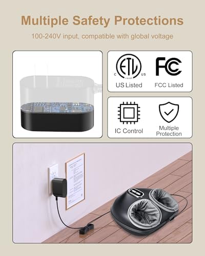 Cargador de 12V para Masajeador de Pies vhbw, Compatible con Nekteck, RENPHO, Breo, Snailax, Medcursor, Etekcity y MOUNTRAX - imagen 5