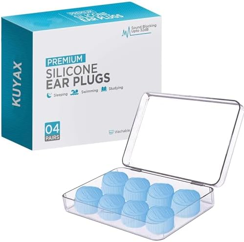 Tapones para oídos reutilizables de silicona moldeable, cancelación de ruido, reducción de sonido para dormir, nadar, conciertos, disparos, aviones, - imagen 1