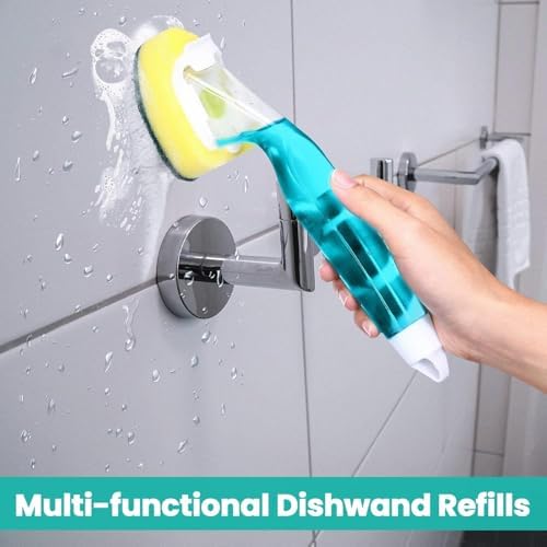 Recargas para Esponja de Lavado de Trastes, Esponja con Mango, Paquete de Reemplazo No Rascante para Dishwand, Pads para Limpiar con Dispensador de - imagen 5