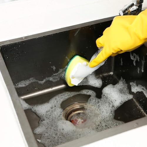 Recargas para Esponja de Lavado de Trastes, Esponja con Mango, Paquete de Reemplazo No Rascante para Dishwand, Pads para Limpiar con Dispensador de - imagen 6