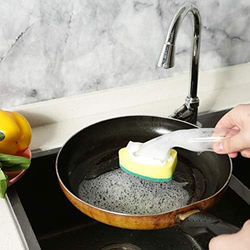 Recargas para Esponja de Lavado de Trastes, Esponja con Mango, Paquete de Reemplazo No Rascante para Dishwand, Pads para Limpiar con Dispensador de - imagen 7