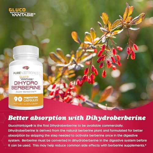 Suplemento de Dihidroberberina Pure Nootropics (GlucoVantage) 100 mg, 90 Cápsulas | Super Berberina - imagen 4
