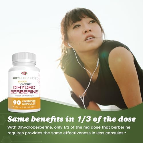 Suplemento de Dihidroberberina Pure Nootropics (GlucoVantage) 100 mg, 90 Cápsulas | Super Berberina - imagen 5