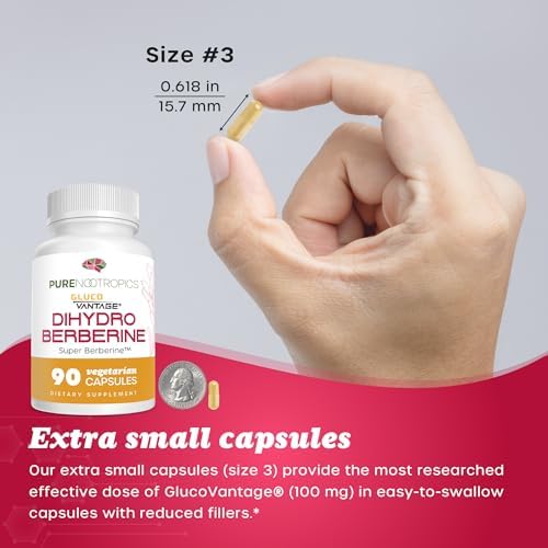 Suplemento de Dihidroberberina Pure Nootropics (GlucoVantage) 100 mg, 90 Cápsulas | Super Berberina - imagen 6