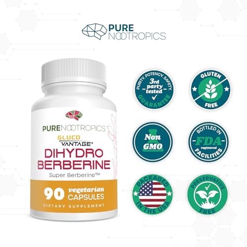 Suplemento de Dihidroberberina Pure Nootropics (GlucoVantage) 100 mg, 90 Cápsulas | Super Berberina - imagen 8