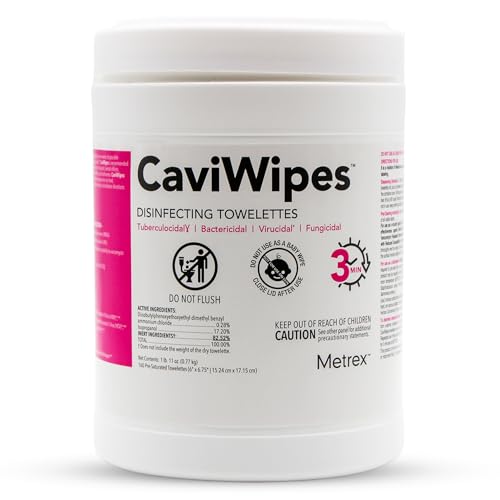 Toallitas Desinfectantes Metrex CaviWipes – Toallitas No Tejidas Duraderas para Superficies Duras y No Porosas en Salud y Laboratorios, Pre-Saturadas - imagen 1
