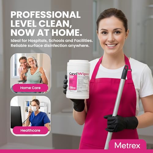 Toallitas Desinfectantes Metrex CaviWipes – Toallitas No Tejidas Duraderas para Superficies Duras y No Porosas en Salud y Laboratorios, Pre-Saturadas - imagen 5
