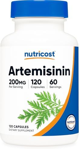 Nutricost Artemisinina 200mg, 120 Cápsulas Vegetarianas - Sin OGM, Libre de Gluten, 60 Porciones - imagen 1
