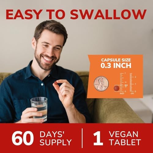 Suplemento de Hierro 3 en 1, Complejo de Hierro Ferroso Bisglicinato, Sulfato y Carbonilo de 65mg con Vitamina C Natural, 60 Tabletas Veganas, Alta - imagen 4