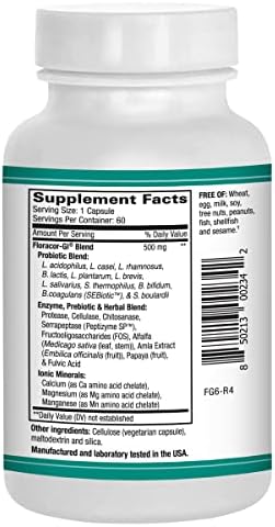 AST Enzymes Floracor - Apoya la Salud Intestinal y Digestiva - Fórmula Premium de Probióticos, Prebióticos y Enzimas - 60 Cápsulas Vegetarianas - imagen 3
