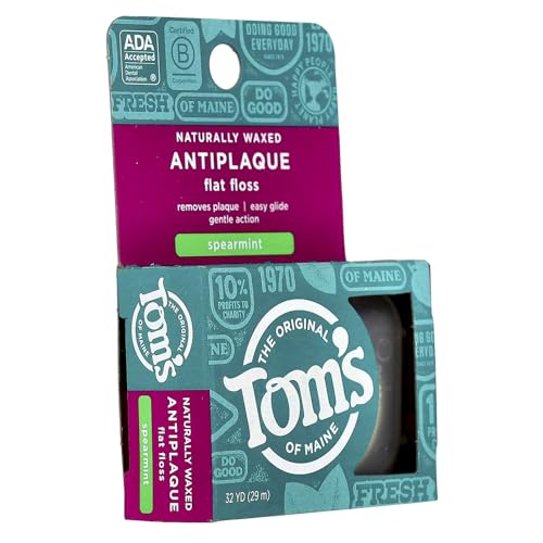 Hilo Dental Natural Antiplaca Cera Tom's of Maine, Menta, 32 Yardas, Paquete de 2 - imagen 6