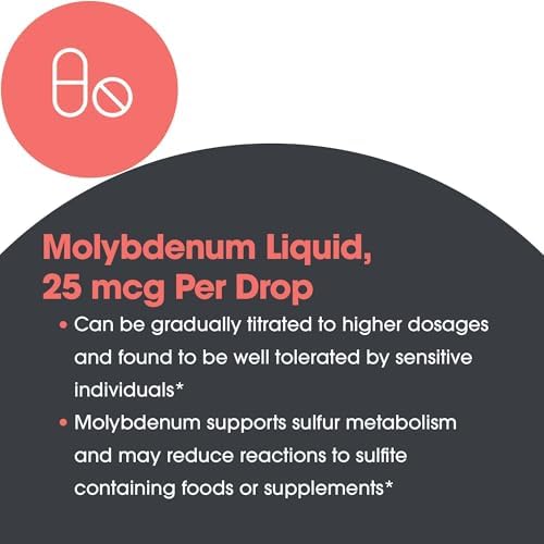 Suplemento Líquido de Molibdeno Allergy Research Group - Apoyo al Metabolismo del Azufre, Detox, Ácido Úrico, Minerales Traza, 25mcg en Gotas - 1 Fl - imagen 5