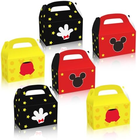 Caja de Regalo OULUN con 12 Piezas de Ratón de Caricatura, 3 Estilos de Favor de Fiesta para Cumpleaños de Niños, Decoraciones y Suministros - imagen 1