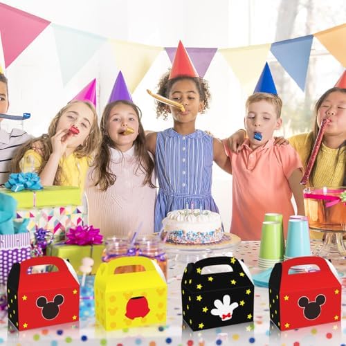 Caja de Regalo OULUN con 12 Piezas de Ratón de Caricatura, 3 Estilos de Favor de Fiesta para Cumpleaños de Niños, Decoraciones y Suministros - imagen 4