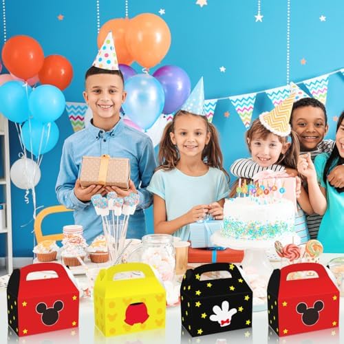 Caja de Regalo OULUN con 12 Piezas de Ratón de Caricatura, 3 Estilos de Favor de Fiesta para Cumpleaños de Niños, Decoraciones y Suministros - imagen 6