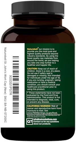 Extracto de Hierba de San Juan NatureBell, 240 Cápsulas – 600 mg por Porción – No OGM, Fabricado bajo cGMP - imagen 8