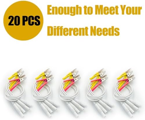 Cable de Clips Cocodrilo para Unidad TENS: 20 piezas de Cables de Conexión BesCable con Clips Cocodrilo - 10pcs Rojos + 10pcs Amarillos - imagen 7
