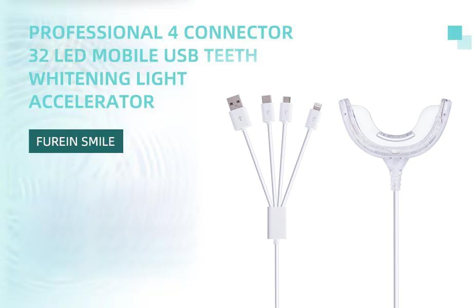 Luz Aceleradora para Blanqueamiento Dental, Bandeja de Luz LED Azul 32x para Mejora de Blanqueamiento, Conexión a iPhone/Android/USB para Uso en Casa - imagen 5