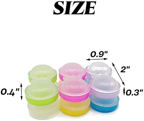 RONYOUNG 60PCS Estuches para Lentes de Contacto, Contenedor para Ojos Izquierdo/Derecho, 6 Colores - imagen 3