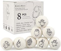 Pelotas de Secadora de Lana, 8 Piezas con Ovejas Felices - Hechas a Mano de Lana 100% de Nueva Zelanda, Orgánicas y Reutilizables, Sin Químicos, - imagen 1