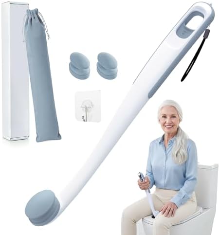 Ayuda Innovadora para Limpiar, Asistente de 16.5 con Pinza Firme, Herramienta para Limpiar el Trasero con Cabezal Reemplazable para Mujeres, Hombres, - imagen 1