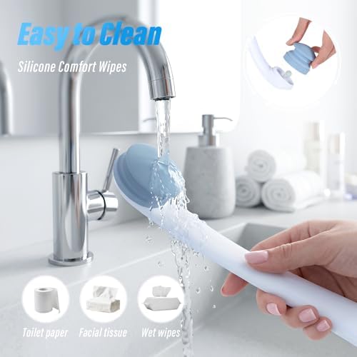 Ayuda Innovadora para Limpiar, Asistente de 16.5 con Pinza Firme, Herramienta para Limpiar el Trasero con Cabezal Reemplazable para Mujeres, Hombres, - imagen 4