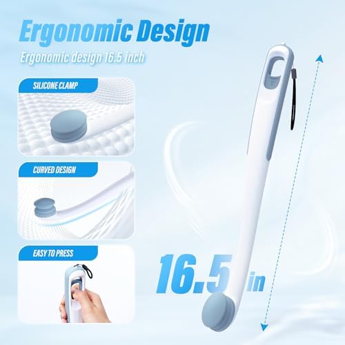 Ayuda Innovadora para Limpiar, Asistente de 16.5 con Pinza Firme, Herramienta para Limpiar el Trasero con Cabezal Reemplazable para Mujeres, Hombres, - imagen 5