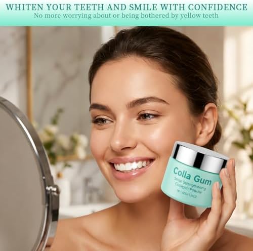 Collabrush Polvo de Colágeno, Pasta Dental con Hidroxiapatita para Encías, Fortalece Sonrisas, Cuidado de Encías y Esmalte, Sin Flúor, Fórmula Suave - imagen 3
