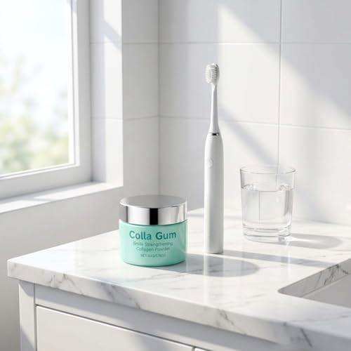 Collabrush Polvo de Colágeno, Pasta Dental con Hidroxiapatita para Encías, Fortalece Sonrisas, Cuidado de Encías y Esmalte, Sin Flúor, Fórmula Suave - imagen 6
