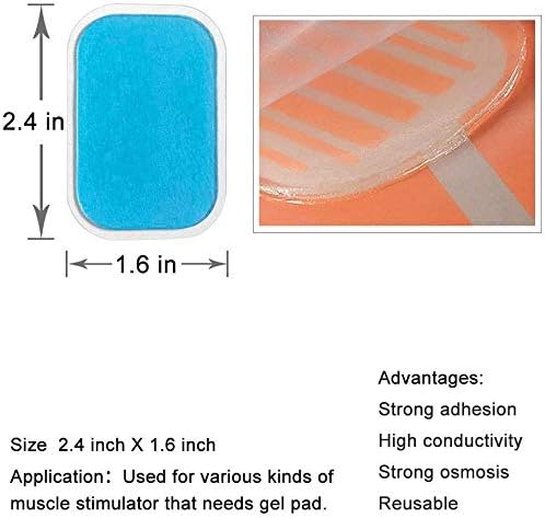 LEKEONE 50 Pzs/25 Paquetes de Almohadillas de Gel Reemplazo para Entrenador de Abdominales, Accesorio para Cinturón Tonificador de Abdomen. - imagen 2