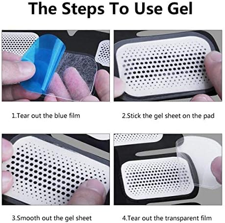 LEKEONE 50 Pzs/25 Paquetes de Almohadillas de Gel Reemplazo para Entrenador de Abdominales, Accesorio para Cinturón Tonificador de Abdomen. - imagen 3