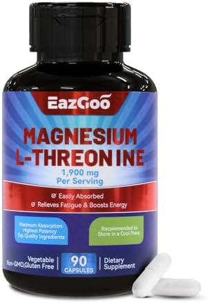 Suplemento de Magnesio L-Treonina 1900mg | Cápsulas de Magnesio de Alta Absorción para Soporte Óseo y Muscular | Fórmula Premium de 90 Contenidos - imagen 1