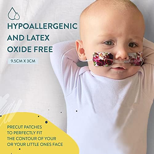 Cinta Adhesiva Pre-cortada para Sonda Nasogástrica o de Oxígeno Floral Mix x 10 Piezas - imagen 2